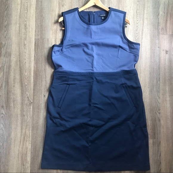 LANDS END COLOR BLOCK BLUE DRESS - Picture 2 of 5
